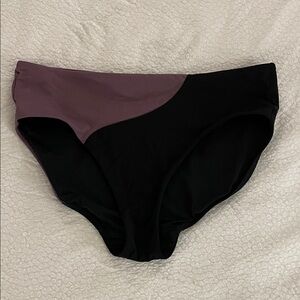 Athleta Colorblock Black and Purple Bikini Bottom